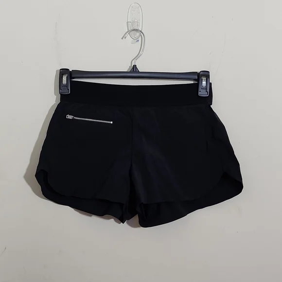Athleta Black Running Black Shorts Women's Size 4 - Picture 1 of 9